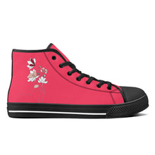 Load image into Gallery viewer, Ti Amo I love you - Exclusive Brand - Radical Red - High-Top Canvas Shoes - Black Soles
