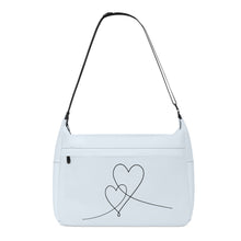 Load image into Gallery viewer, Ti Amo I love you - Exclusive Brand - Audience Anger Blue - Double Script Heart - Journey Computer Shoulder Bag
