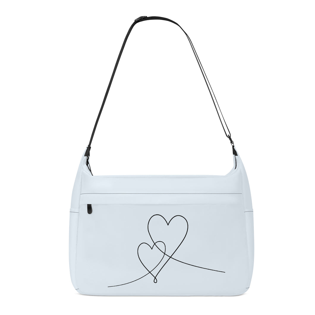 Ti Amo I love you - Exclusive Brand - Audience Anger Blue - Double Script Heart - Journey Computer Shoulder Bag