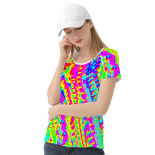 Load image into Gallery viewer, Ti Amo I love you Exclusive Brand  - Magenta/ Fushia - Cyan / Aqua - Red - Electric Violet - Harlequinn - Ripe Lemon - Blue - Women&#39;s T shirt - Sizes XS-2XL
