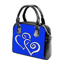 Load image into Gallery viewer, Ti Amo I love you  - Blue Blue Eyes - Double White Heart - Shoulder Handbag
