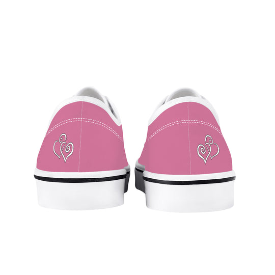 Ti Amo I love you -  Exclusive Brand  - Charm - Double White Heart -  Skate Shoe - White Soles