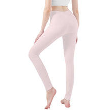 Load image into Gallery viewer, Ti Amo I love you - Exclusive Brand  - Wisp Pink - White Daisy -  Yoga Leggings
