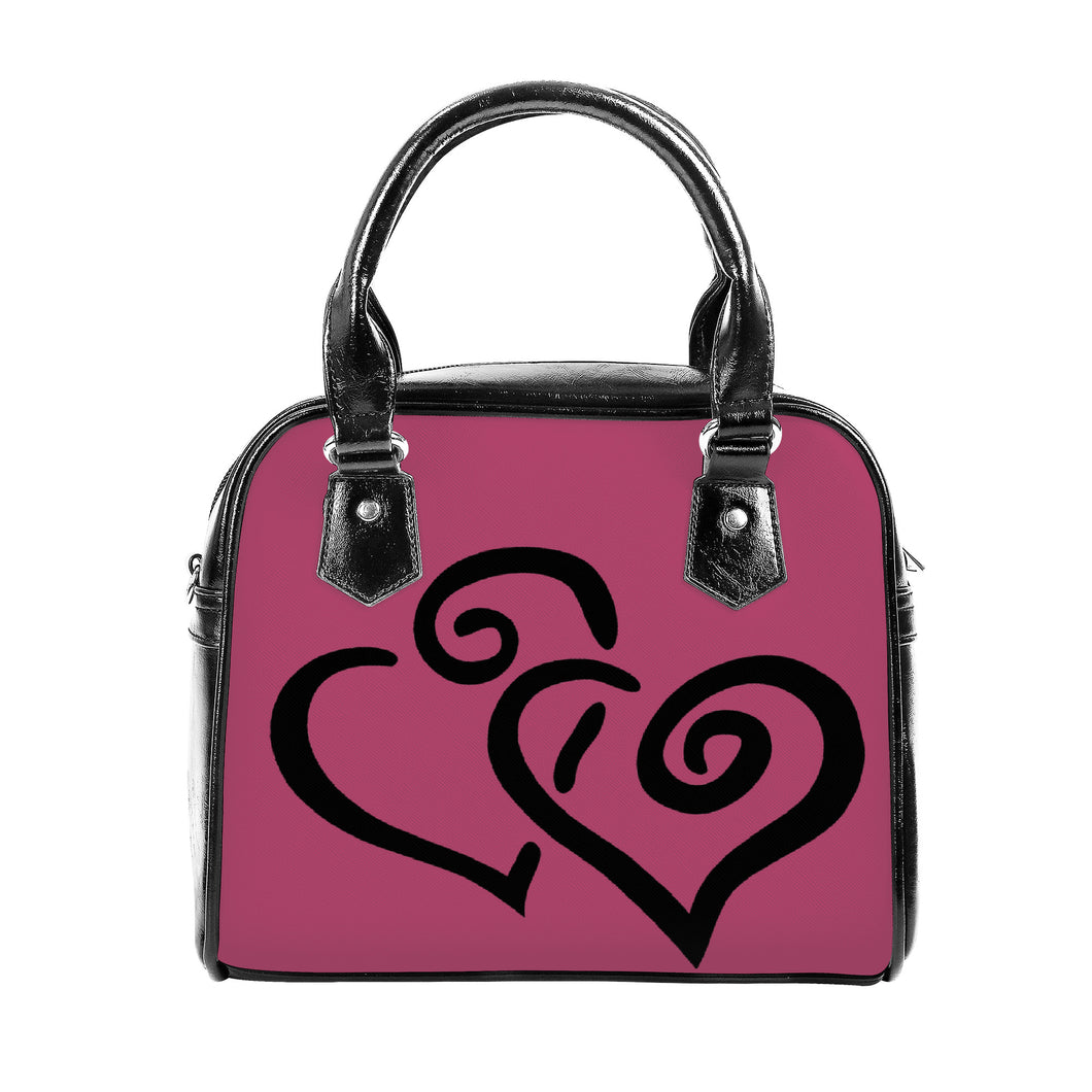 Ti Amo I love you - Exclusive Brand - Irresistible - Double Black Heart -  Shoulder Handbag