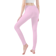 Load image into Gallery viewer, Ti Amo I love you - Exclusive Brand - Pink Lace - Womens / Teen Girls / Womens Plus - Yoga Leggings - Sizes XS-3XL
