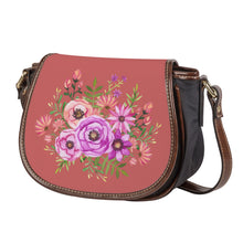 Load image into Gallery viewer, Ti Amo I love you - Exclusive Brand - Fuzzy Wuzzy Red - Floral Bouquet - Saddle Bag
