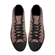 Load image into Gallery viewer, Ti Amo I love you - Exclusive Brand - High-Top Canvas Shoes - Black Soles

