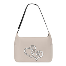 Load image into Gallery viewer, Ti Amo I love you - Exclusive Brand - Sisal - Double White Heart - Journey Computer Shoulder Bag
