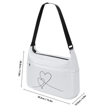 Load image into Gallery viewer, Ti Amo I love you - Exclusive Brand - Athens Gray- Double Script Heart - Journey Computer Shoulder Bag
