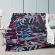 Load image into Gallery viewer, Ti Amo I love you - Exclusive Brand - Charade with Disco &amp; Astral Floral Pattern - Micro Fleece Blankets
