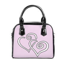 Load image into Gallery viewer, Ti Amo I love you - Exclusive Brand - Carousel Pink - Double White Heart - Shoulder Handbag
