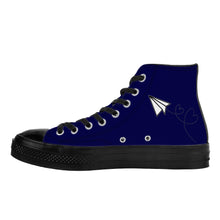 Load image into Gallery viewer, Ti Amo I love you - Exclusive Brand - Stratos - Paper Airplane - High Top Canvas Shoes - Black Soles
