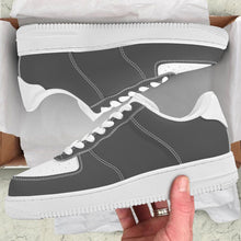 Load image into Gallery viewer, Ti Amo I love you - Exclusive Brand - Davy&#39;s Grey &amp; White - Low Top Unisex Sneakers - Sizes: Big Kids 4.5-7 / Mens 4.5-14.5 / Womens 5.5-14
