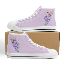 Load image into Gallery viewer, Ti Amo I love you - Exclusive Brand - High-Top Canvas Shoes - White Soles
