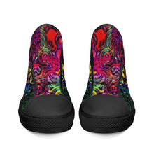 Load image into Gallery viewer, Ti Amo I love you - Exclusive Brand - High-Top Canvas Shoes - Black Soles
