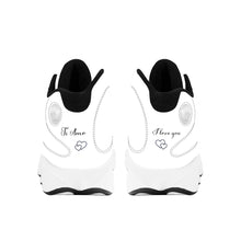 Load image into Gallery viewer, Ti Amo I love you  - Exclusive Brand  - White - Basketball Shoes - Black Laces
