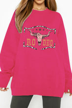 Load image into Gallery viewer, Womens - Simply Love - Deep Rose - Simply Love Full Size Round Neck Dropped Shoulder RODEO Graphic Sweatshirt
