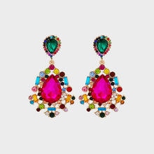 Load image into Gallery viewer, Teardrop Shape Rhinestone Alloy Dangle Earrings
