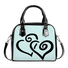 Load image into Gallery viewer, Ti Amo I love you - Exclusive Brand - Polar - Double Black Heart -  Shoulder Handbag
