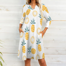 Load image into Gallery viewer, Ti Amo I love you - Exclusive Brand - 10 Styles - Fruit &amp; Veggies - 7-point Sleeve Dress - Sizes S-5XL
