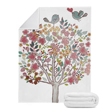 Load image into Gallery viewer, Ti Amo I love you - Exclusive Brand  - Colorful Tree with Birds - Micro Fleece Blankets
