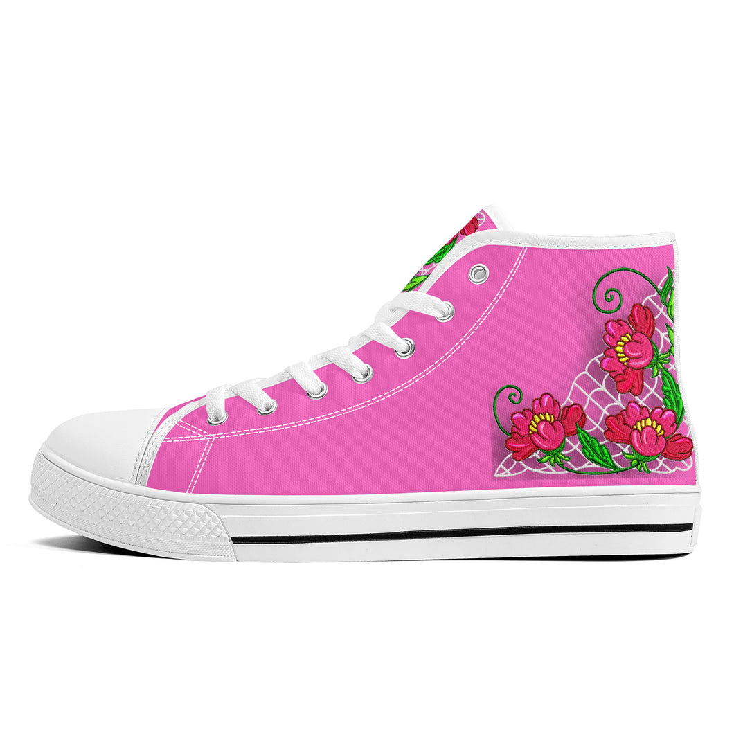 Ti Amo I love you - Exclusive Brand - High-Top Canvas Shoes - White Soles