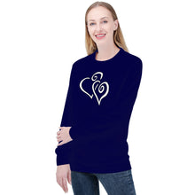 Load image into Gallery viewer, Ti Amo I love you - Exclusive Brand  - Stratos - Double White Heart  - Women&#39;s Sweatshirt
