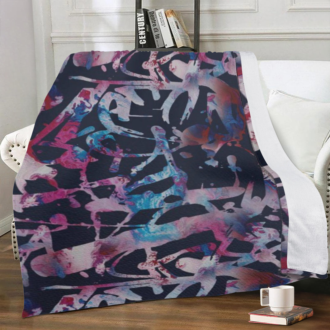 Ti Amo I love you - Exclusive Brand - Charade with Disco & Astral Floral Pattern - Micro Fleece Blankets