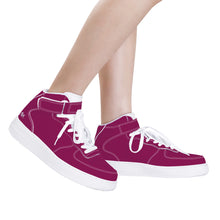 Load image into Gallery viewer, Ti Amo I love you - Exclusive Brand - Beet - High Top Unisex Sneakers
