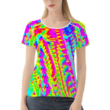 Load image into Gallery viewer, Ti Amo I love you Exclusive Brand  - Magenta/ Fushia - Cyan / Aqua - Red - Electric Violet - Harlequinn - Ripe Lemon - Blue - Women&#39;s T shirt - Sizes XS-2XL
