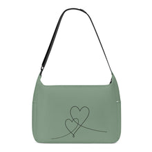 Load image into Gallery viewer, Ti Amo I love you - Exclusive Brand - Spanish Green - Double Script Heart - Journey Computer Shoulder Bag
