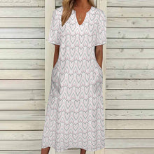 Load image into Gallery viewer, Ti Amo I love you - Exclusive Brand - Long Dress - Short Sleeves - 7-point Sleeve Long Dress - Sizes S-5XL
