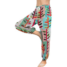 Load image into Gallery viewer, Ti Amo I love you  - Exclusive Brand  - Colorful Geometrical Leaf Pattern - Women&#39;s Harem Pants
