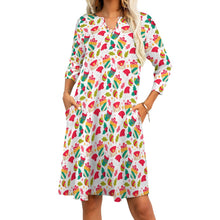 Load image into Gallery viewer, Ti Amo I love you - Exclusive Brand - 8 Styles Christmas -  7-point Sleeve Dresses - Sizes S-5XL
