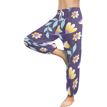 Load image into Gallery viewer, Ti Amo I love you  - Exclusive Brand  - Purple with Flowers - Women&#39;s Harem Pants
