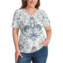 Load image into Gallery viewer, Ti Amo I love you - Exclusive Brand - Womens Plus Size V-Neck Short Sleeve Ladies T-Shirts - Sizes XL-4XL
