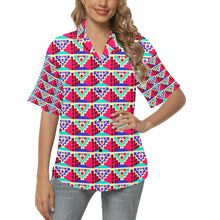 Load image into Gallery viewer, Ti Amo I love you - Exclusive Brand  - Women&#39;s Hawaiian Shirts - Sizes S-2XL
