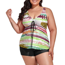 Load image into Gallery viewer, Ti Amo I love you - Exclusive Brand - Women&#39;s Plus Size - Split 2pc Swimsuit - Sizes XL-6XL
