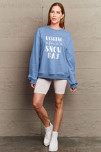 Load image into Gallery viewer, Simply Love Full Size WISHING FOR A SNOW DAY Round Neck Sweatshirt
