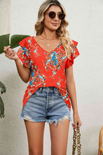 Load image into Gallery viewer, V-Neck Short Sleeve Blouse
