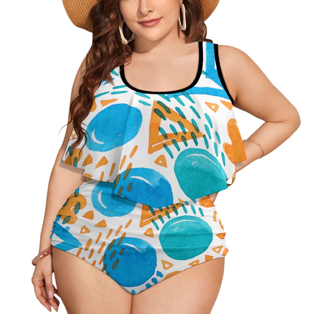 Ti Amo I love you Exclusive Brand  - Womens Plus Size 2pc Top+ Bottoms Swimsuit - Bathing Suits - Sizes XL-4XL