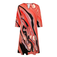 Load image into Gallery viewer, Ti Amo I love you - Exclusive Brand - 7-point Sleeve Dress - Sizes S-5XL
