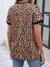 Load image into Gallery viewer, 4 Colors - Leopard Round Neck Short Sleeve Tee Shirt
