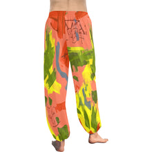 Load image into Gallery viewer, Ti Amo I love you  - Exclusive Brand  - Orange Yellow Green Geometric Pattern -Women&#39;s Harem Pants
