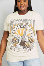 Load image into Gallery viewer, Simply Love Simply Love Full Size ROCK &amp; ROLL WORLD TOUR Graphic Cotton Tee
