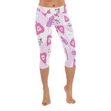 Load image into Gallery viewer, Ti Amo I love you - Exclusive Brand - Carousel Pink - Low Rise Capri Leggings - Sizes 2XS-5XL
