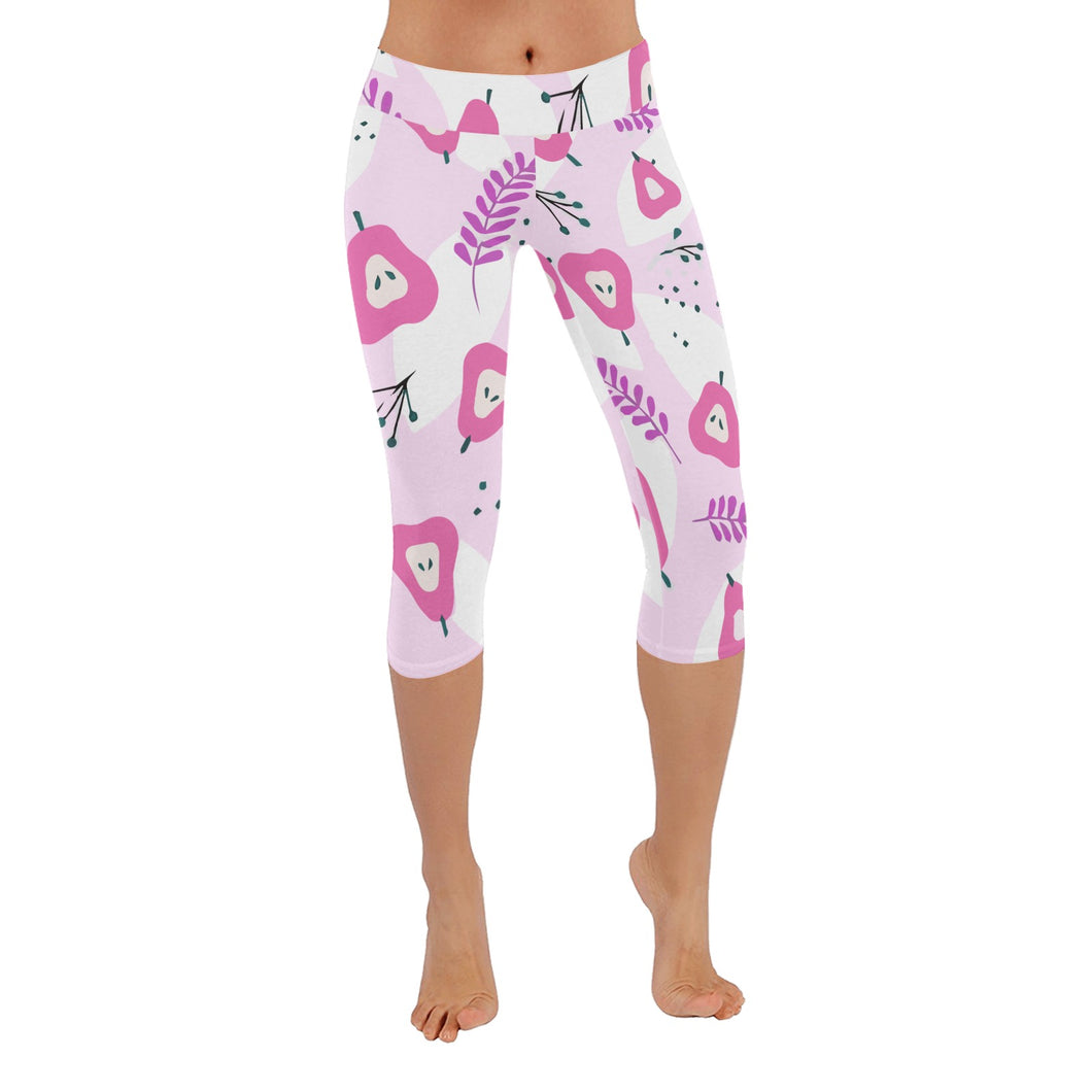 Ti Amo I love you - Exclusive Brand - Carousel Pink - Low Rise Capri Leggings - Sizes 2XS-5XL