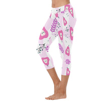 Load image into Gallery viewer, Ti Amo I love you - Exclusive Brand - Carousel Pink - Low Rise Capri Leggings - Sizes 2XS-5XL
