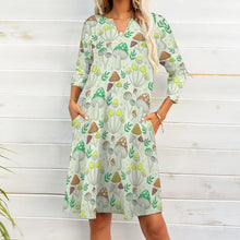 Load image into Gallery viewer, Ti Amo I love you - Exclusive Brand - 10 Styles - Fruit &amp; Veggies - 7-point Sleeve Dress - Sizes S-5XL
