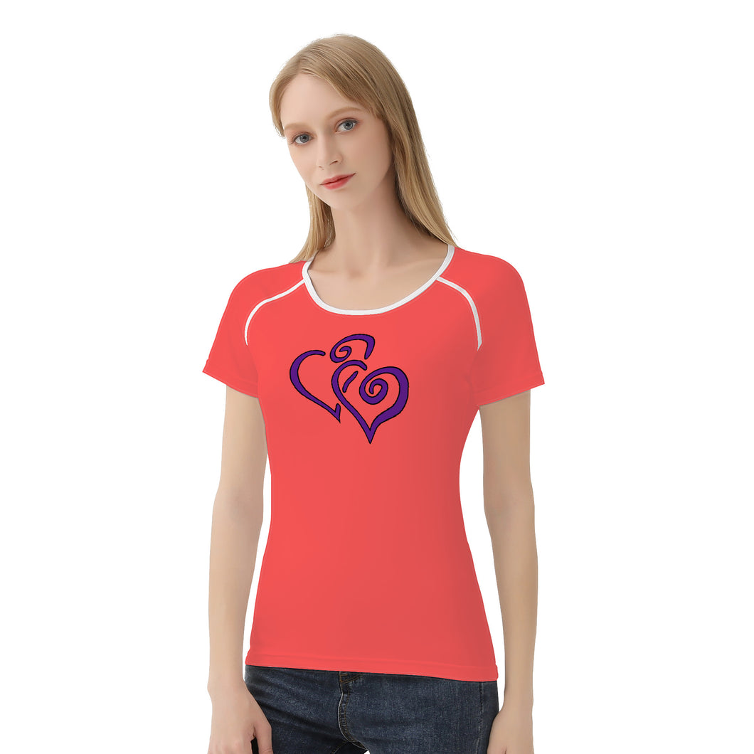 Ti Amo I love you - Exclusive Brand  - Persimmon - Double Purple Heart -  Women's T shirt